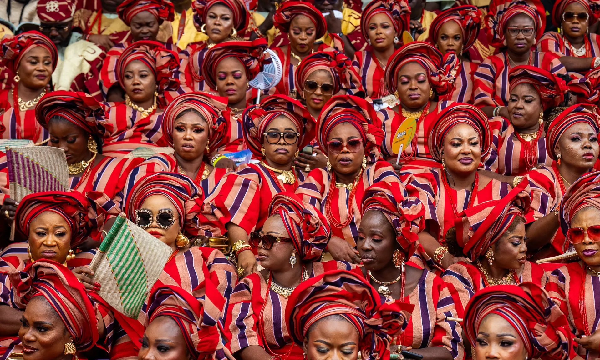 A vibrant display of Yoruba culture during a traditional festival